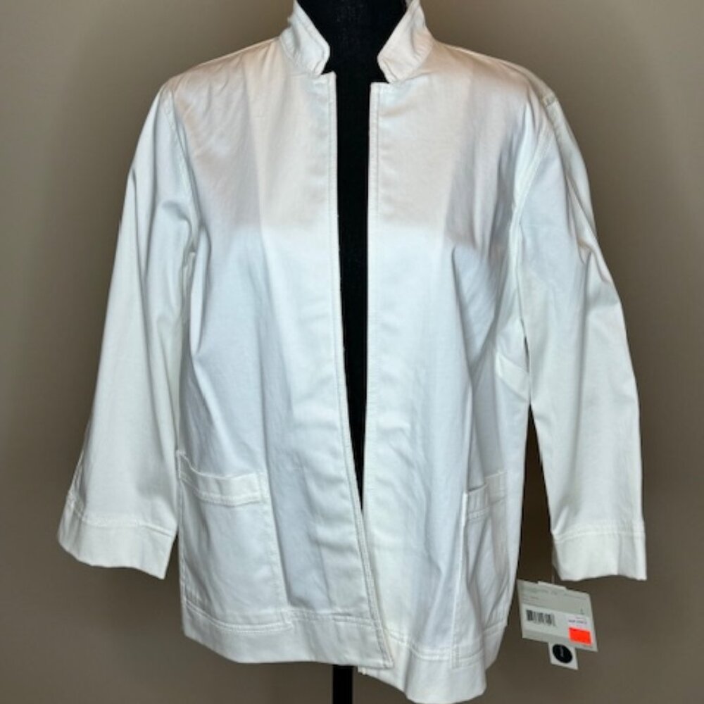 Liz Claiborne Carefree White Jacket, Size L NWT